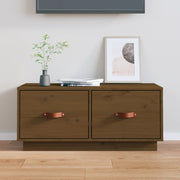 TV cabinet 80x34x35 cm solid pine honey brown