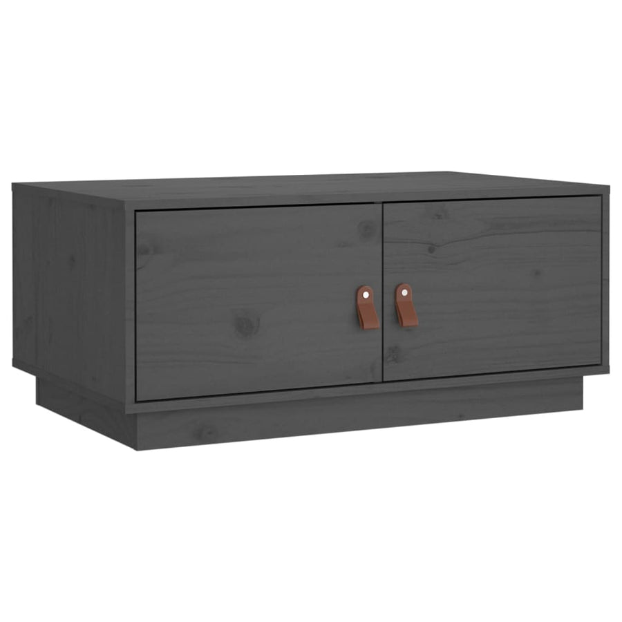 Salontafel 80X50X35 Cm Massief Grenenhout Grijs