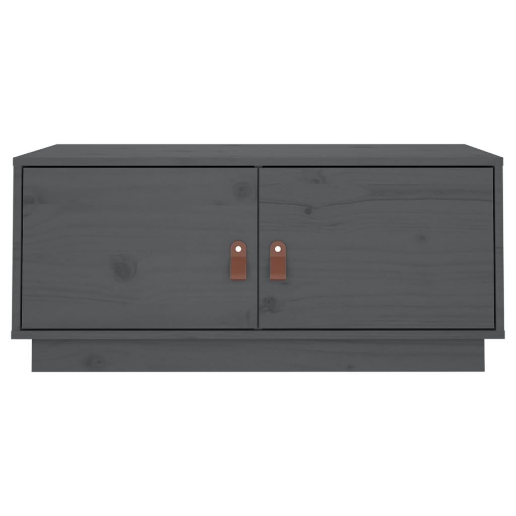 Salontafel 80X50X35 Cm Massief Grenenhout Grijs