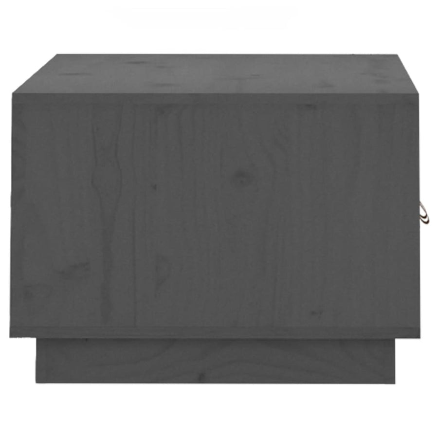 Salontafel 80X50X35 Cm Massief Grenenhout Grijs