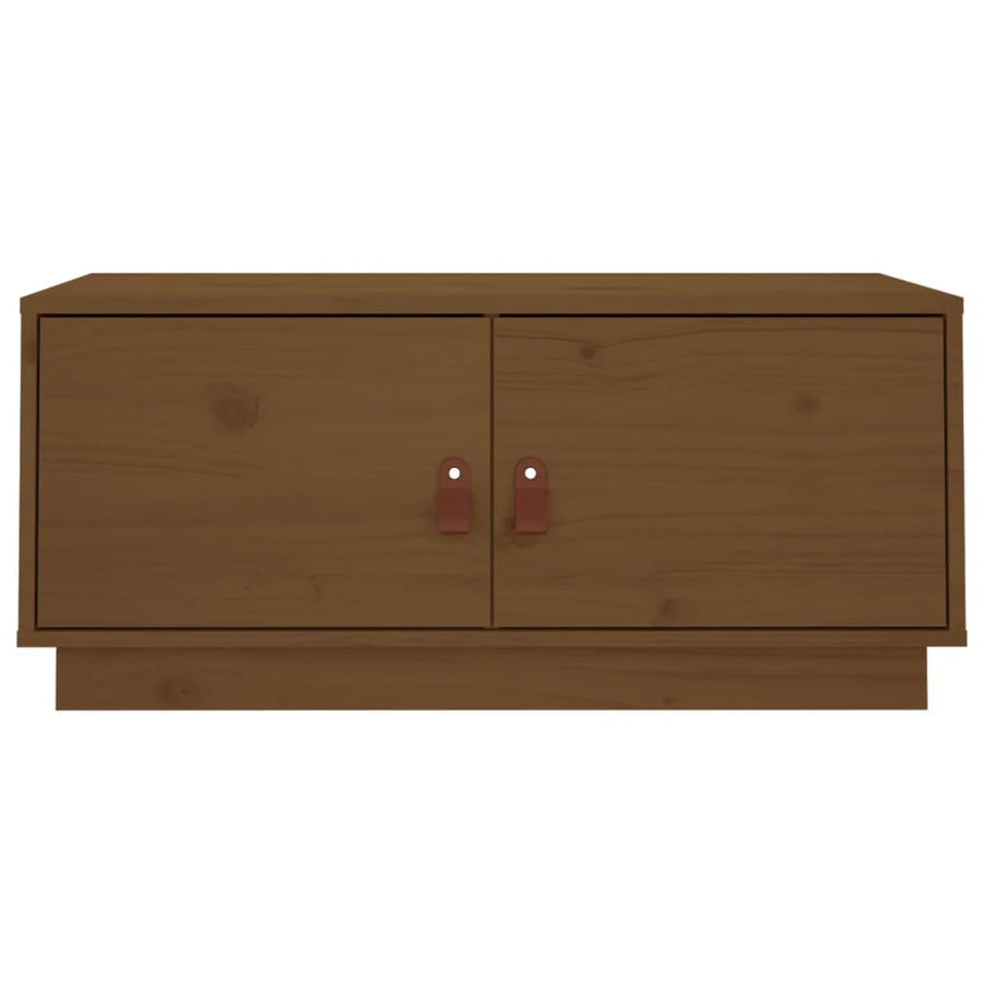 Salontafel 80X50X35 Cm Massief Grenenhout Honingbruin