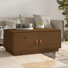 Coffee table 80x50x35 cm solid pine honey brown