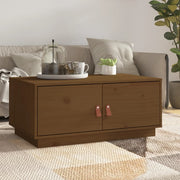 Coffee table 80x50x35 cm solid pine honey brown