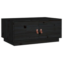 Salontafel 80X50X35 Cm Massief Grenenhout Zwart