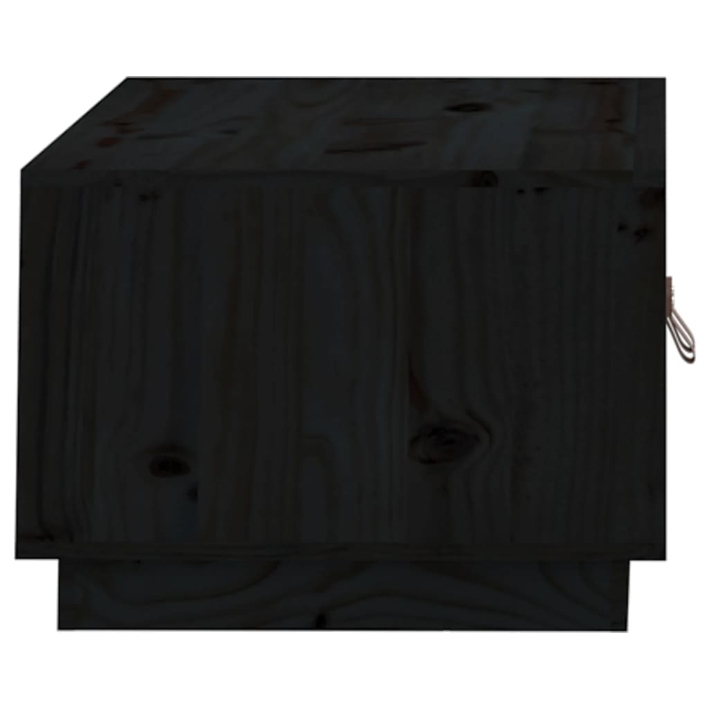 Salontafel 80X50X35 Cm Massief Grenenhout Zwart