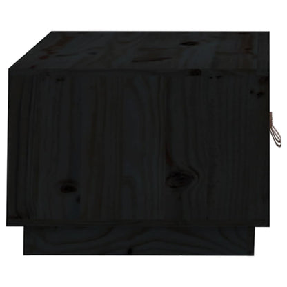 Salontafel 80X50X35 Cm Massief Grenenhout Zwart