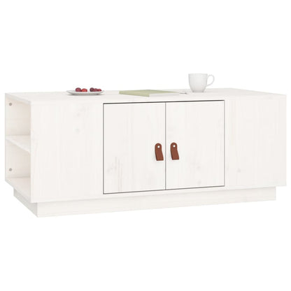 Salontafel 00X50X4 Cm Massief Grenenhout Wit