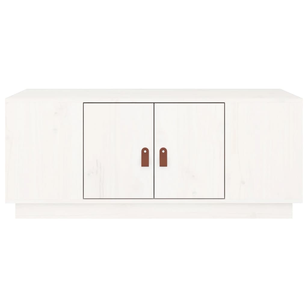 Salontafel 00X50X4 Cm Massief Grenenhout Wit
