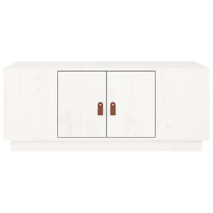 Salontafel 00X50X4 Cm Massief Grenenhout Wit