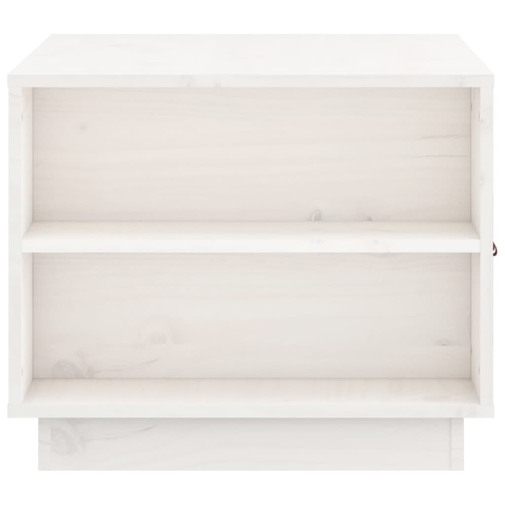 Salontafel 00X50X4 Cm Massief Grenenhout Wit