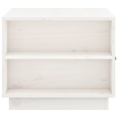 Salontafel 00X50X4 Cm Massief Grenenhout Wit
