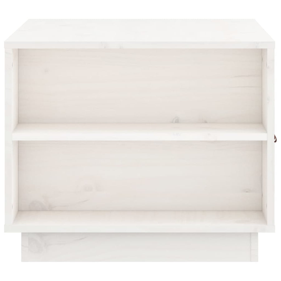 Salontafel 00X50X4 Cm Massief Grenenhout Wit