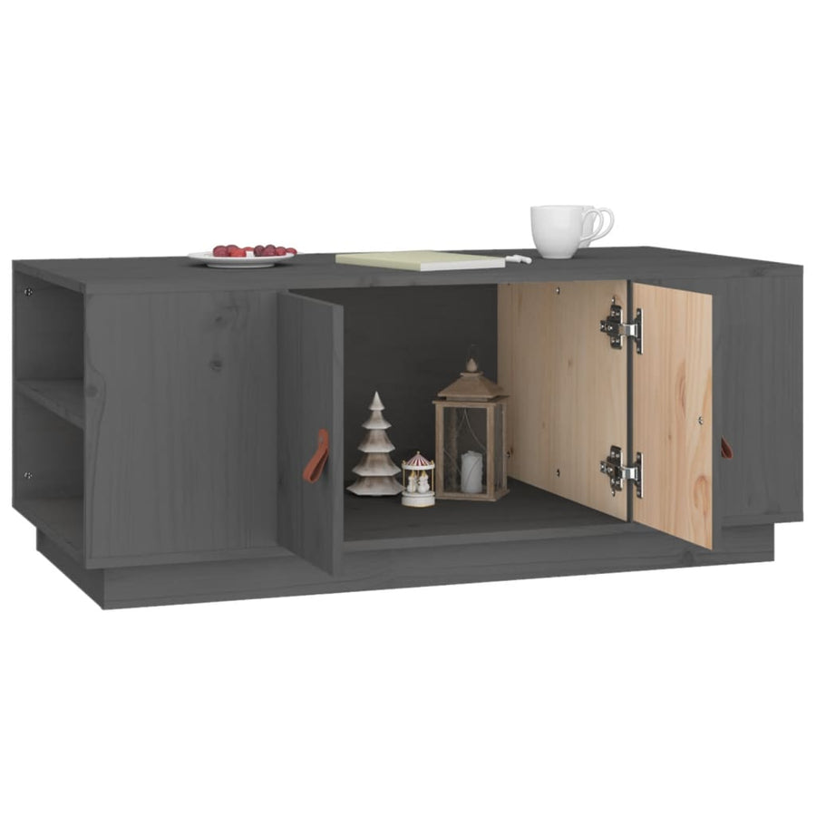 Salontafel 00X50X4 Cm Massief Grenenhout Grijs