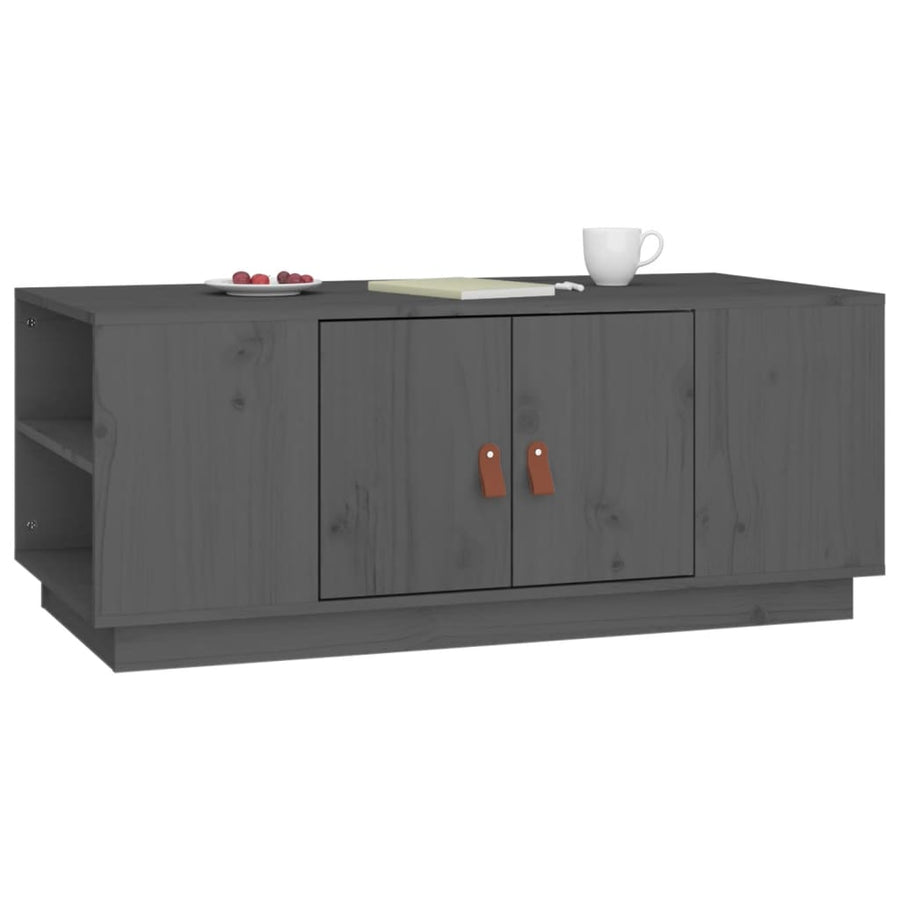 Salontafel 00X50X4 Cm Massief Grenenhout Grijs