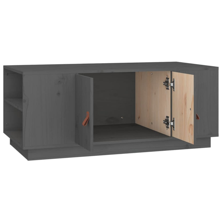 Salontafel 00X50X4 Cm Massief Grenenhout Grijs