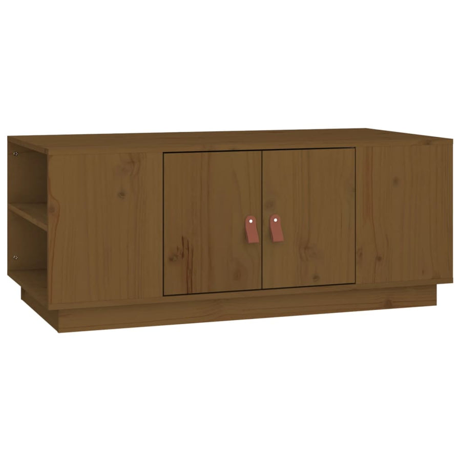 Salontafel 100X50X41 Cm Massief Grenenhout Honingbruin