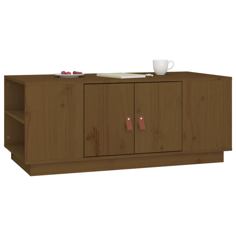Salontafel 100X50X41 Cm Massief Grenenhout Honingbruin