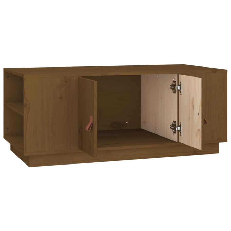 Salontafel 100X50X41 Cm Massief Grenenhout Honingbruin