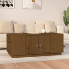 Coffee table 100x50x41 cm solid pine wood honey brown