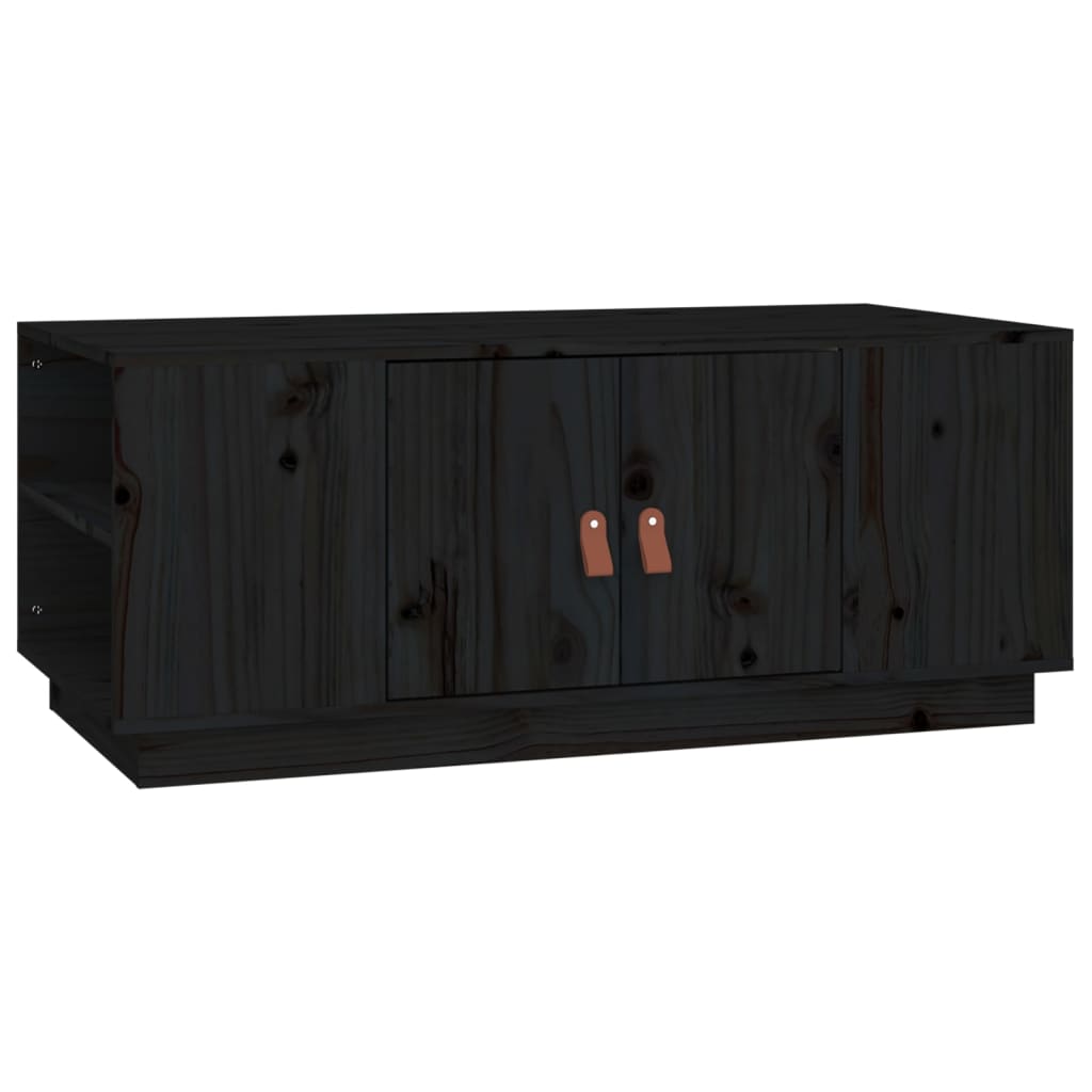 Salontafel 100X50X41 Cm Massief Grenenhout Zwart