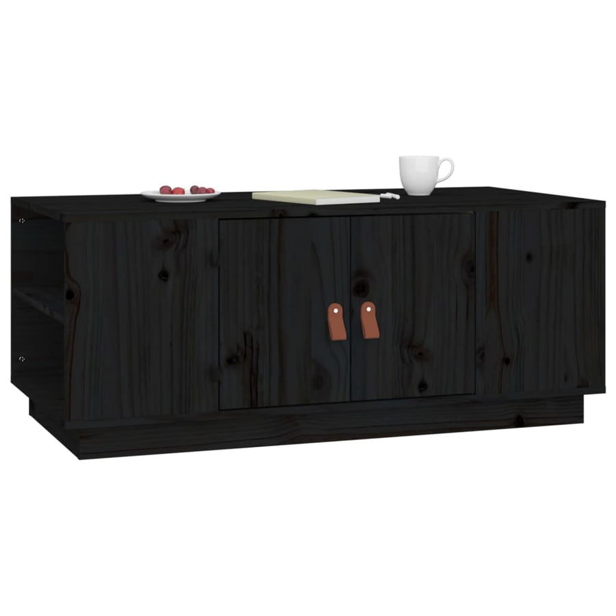 Salontafel 100X50X41 Cm Massief Grenenhout Zwart