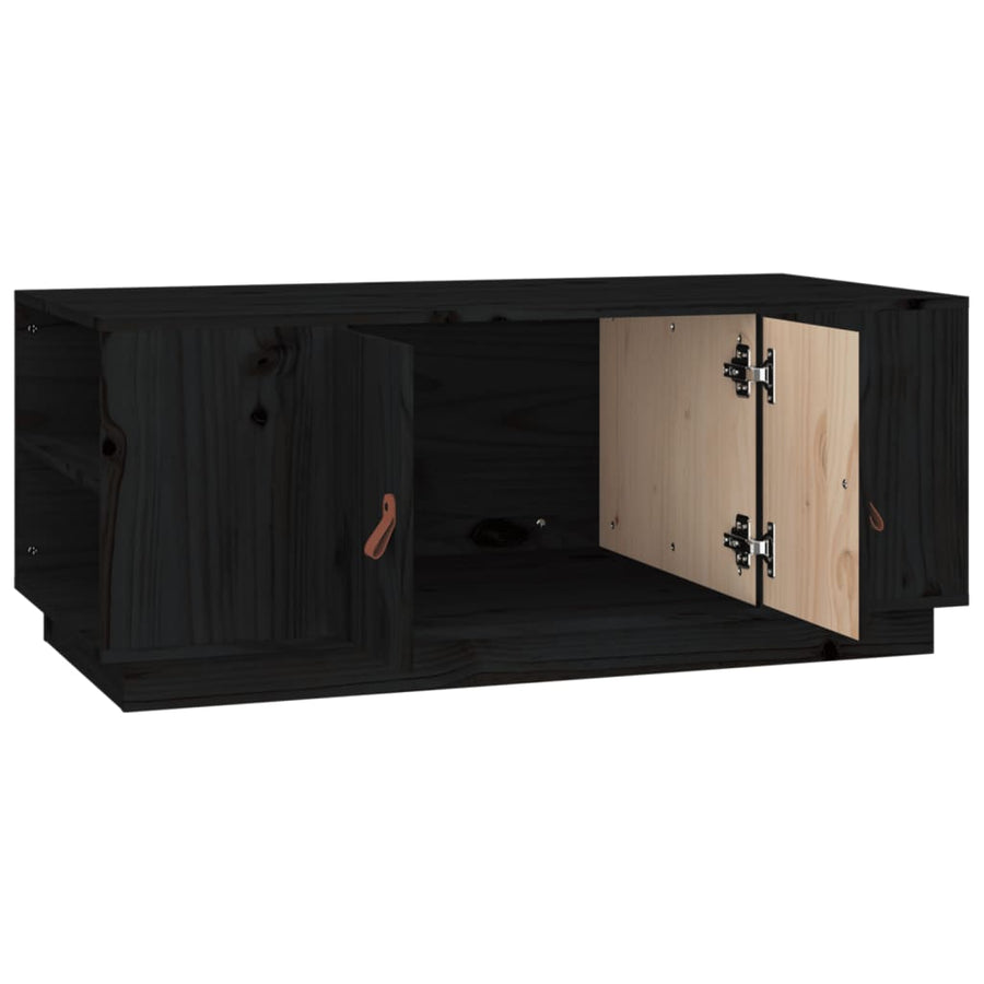 Salontafel 100X50X41 Cm Massief Grenenhout Zwart