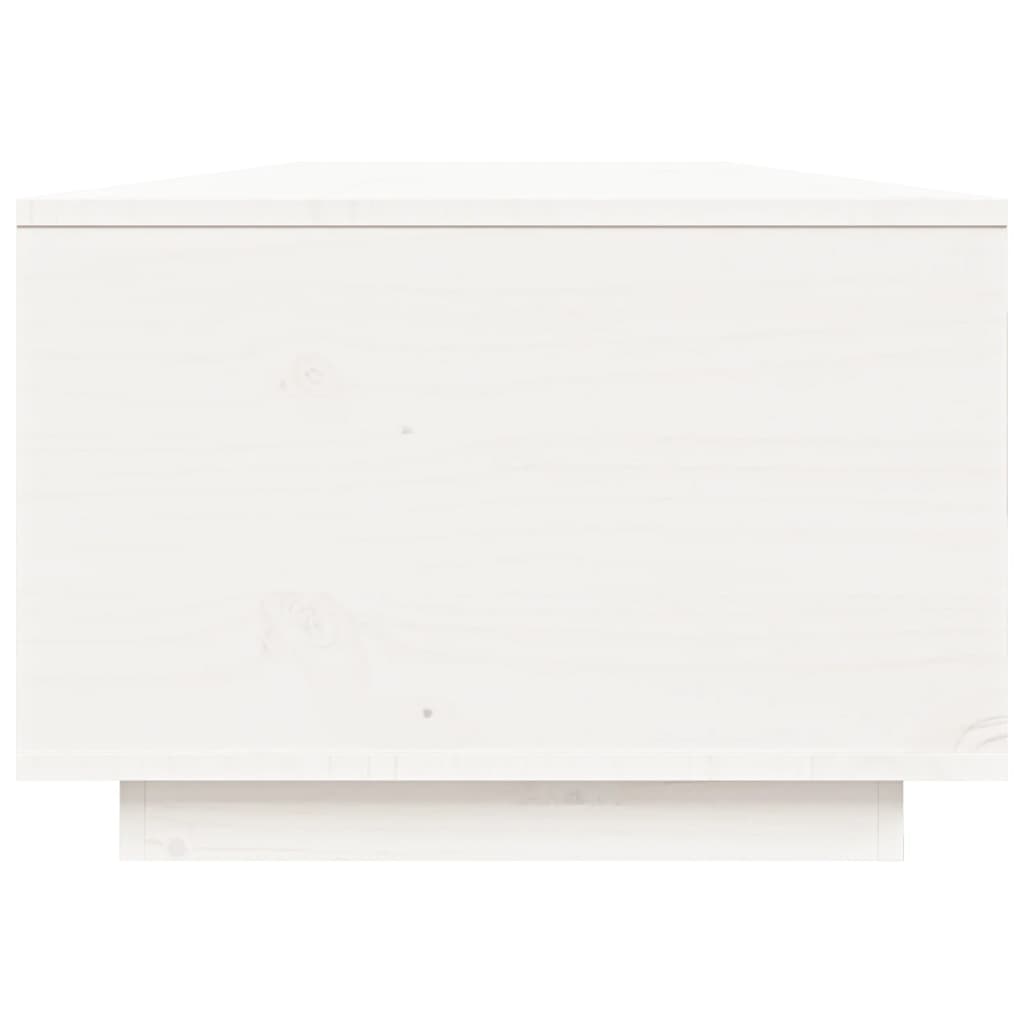 Salontafel 80X50X35,5 Cm Massief Grenenhout Wit