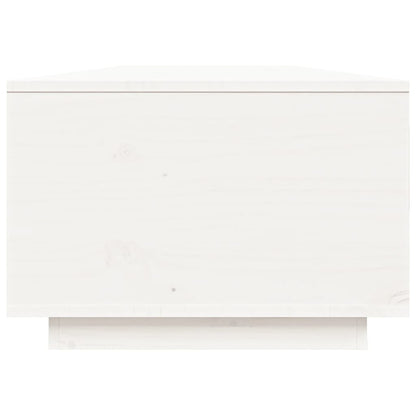Salontafel 80X50X35,5 Cm Massief Grenenhout Wit