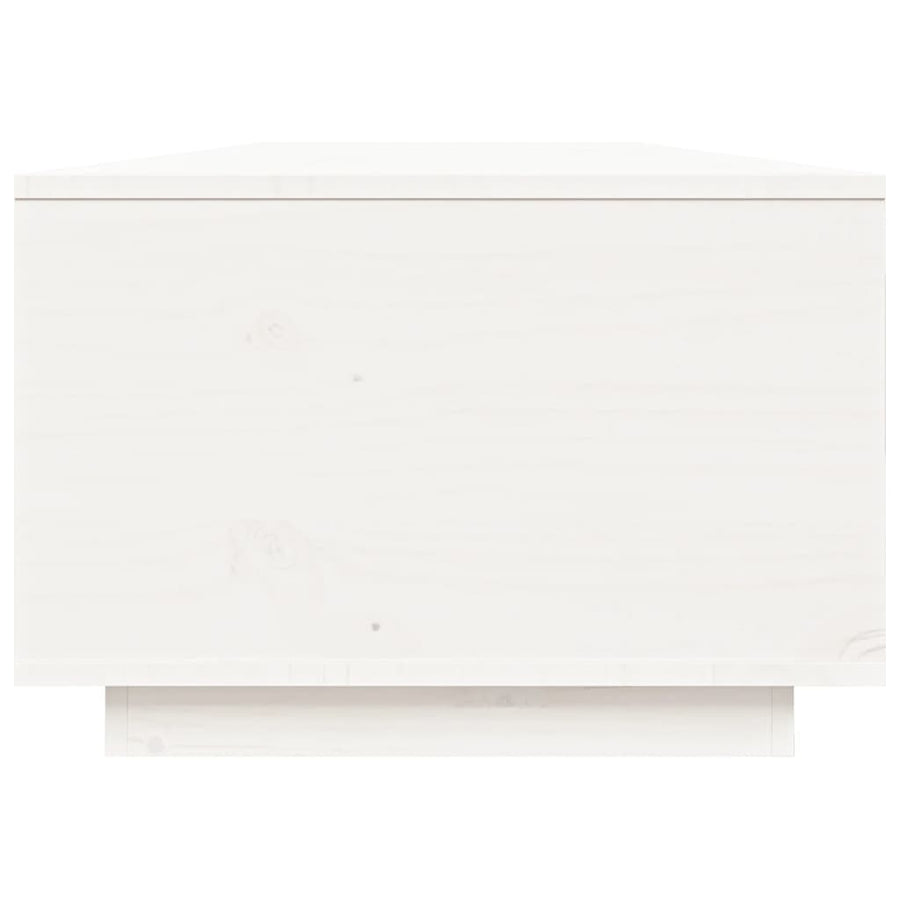 Salontafel 80X50X35,5 Cm Massief Grenenhout Wit