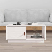 Salontafel 80X50X35,5 Cm Massief Grenenhout Wit