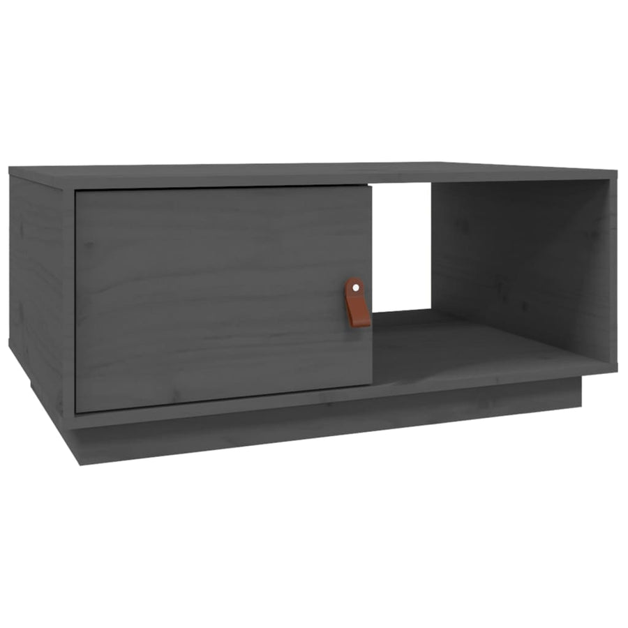 Salontafel 80X50X35,5 Cm Massief Grenenhout Grijs