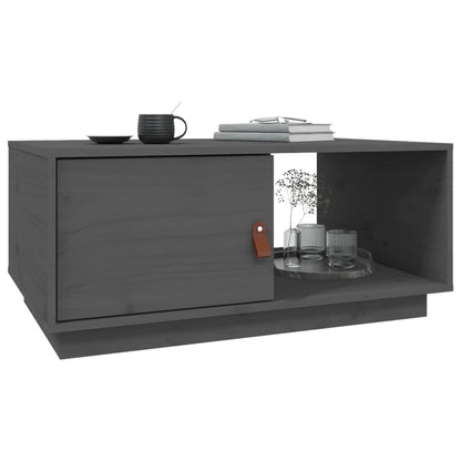 Salontafel 80X50X35,5 Cm Massief Grenenhout Grijs