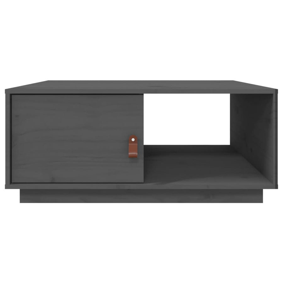Salontafel 80X50X35,5 Cm Massief Grenenhout Grijs