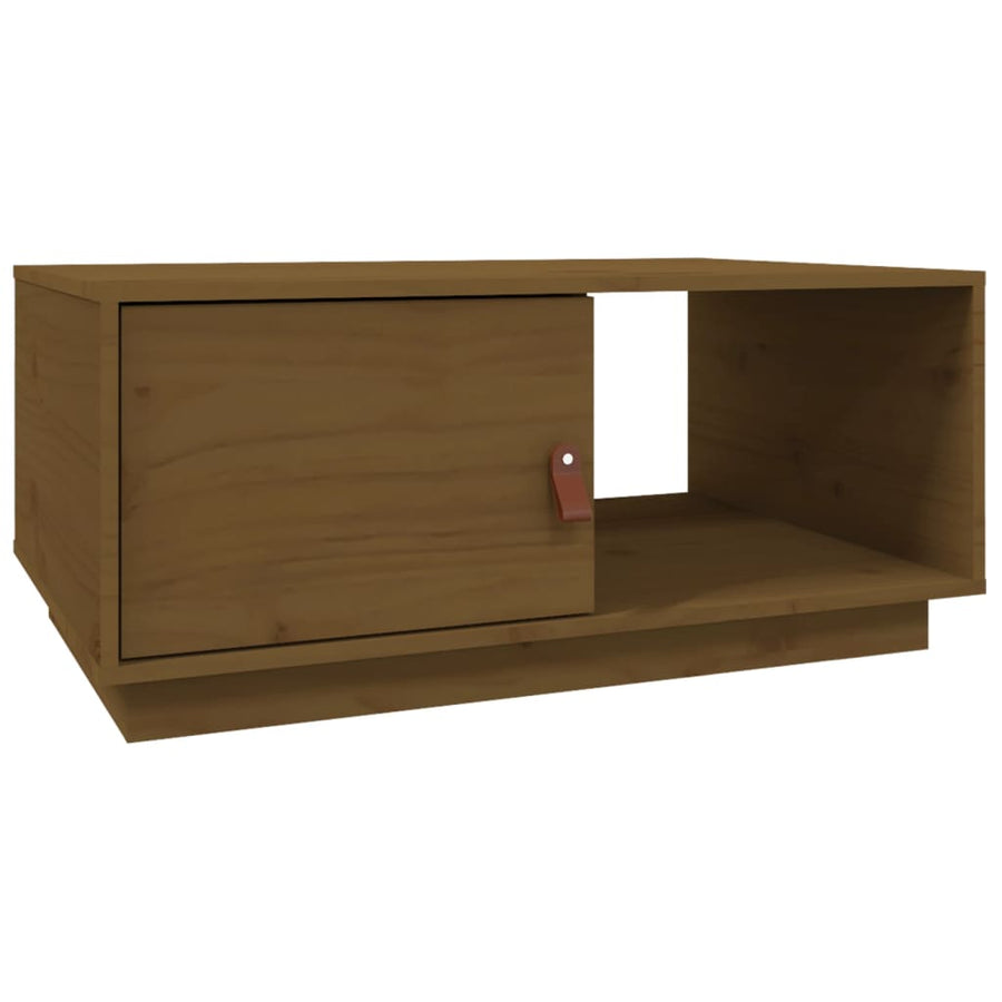 Salontafel 80X50X35,5 Cm Massief Grenenhout Honingbruin