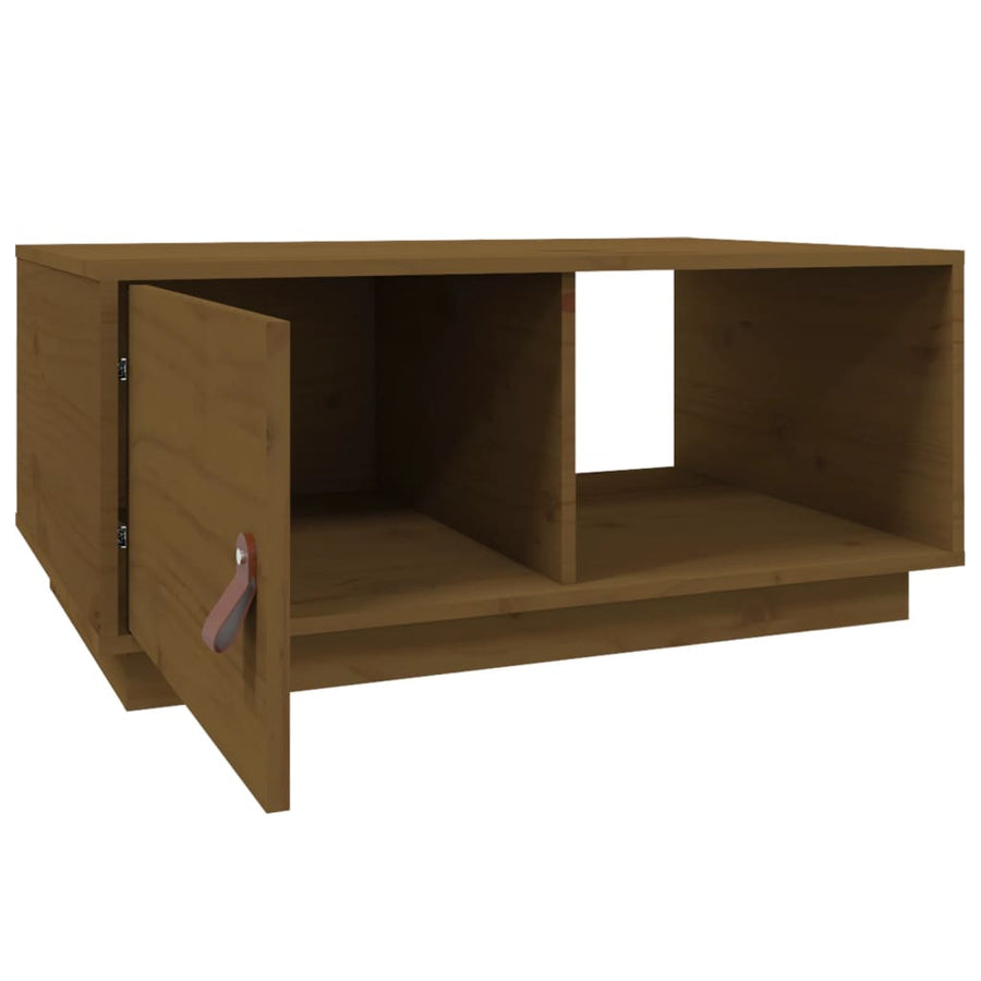 Salontafel 80X50X35,5 Cm Massief Grenenhout Honingbruin