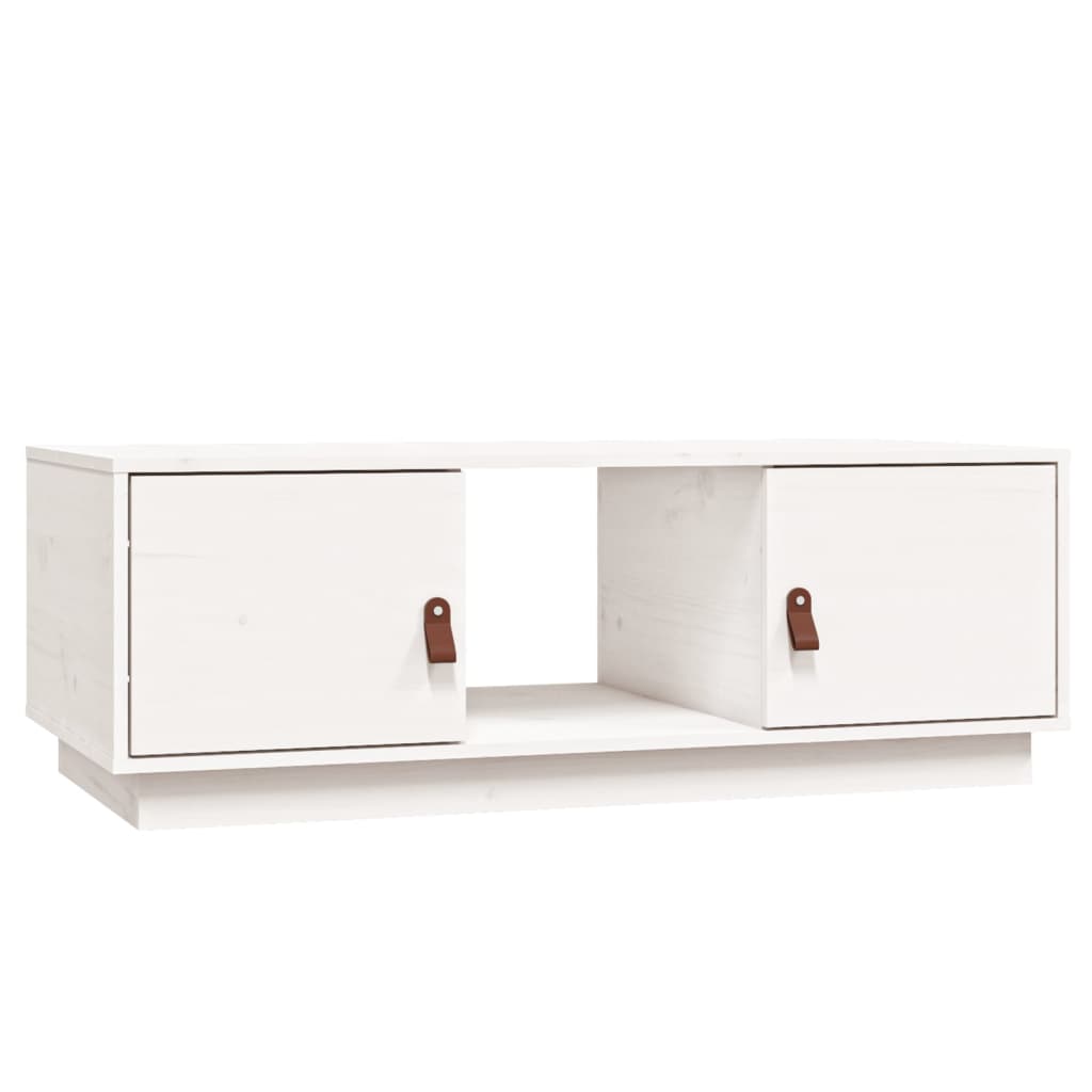Salontafel 100X50X35 Cm Massief Grenenhout Wit