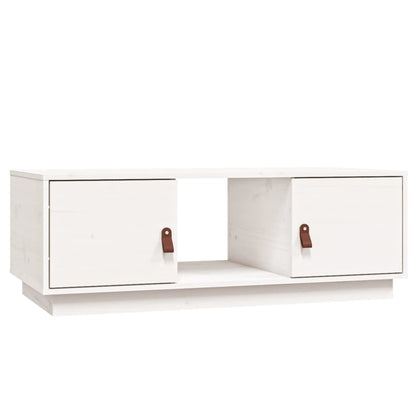 Salontafel 100X50X35 Cm Massief Grenenhout Wit