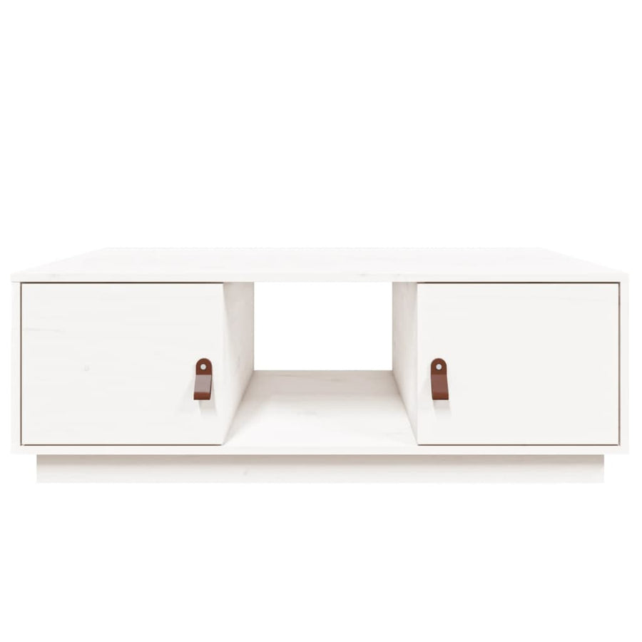 Salontafel 100X50X35 Cm Massief Grenenhout Wit