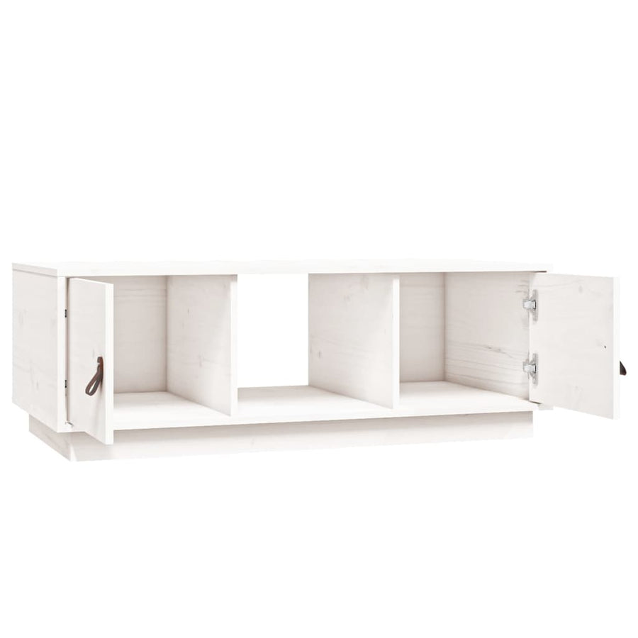 Salontafel 100X50X35 Cm Massief Grenenhout Wit
