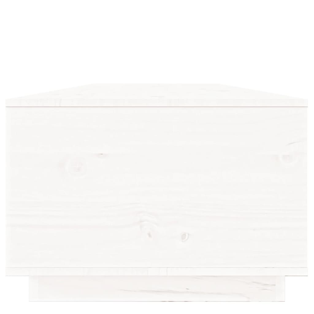 Salontafel 100X50X35 Cm Massief Grenenhout Wit