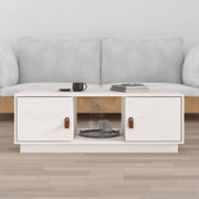 Coffee table 100x50x35 cm solid pine wood white