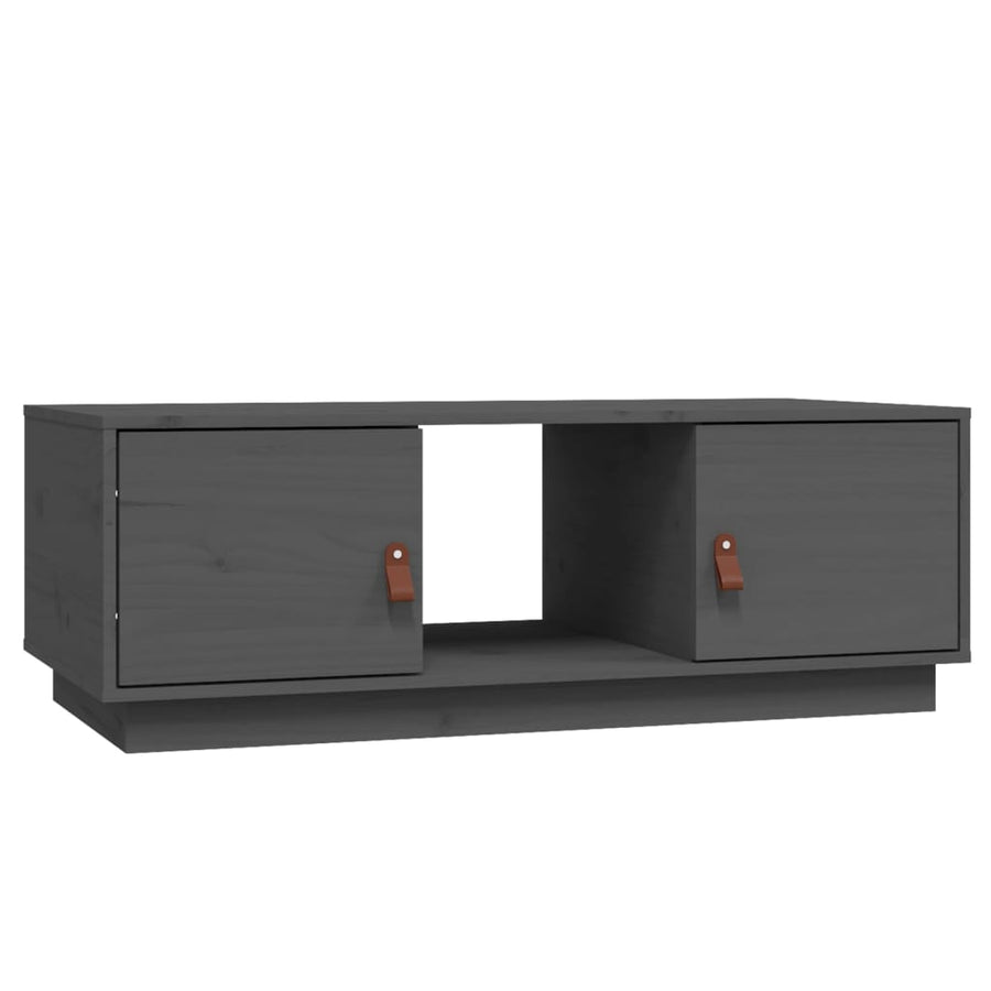 Salontafel 100X50X35 Cm Massief Grenenhout Grijs