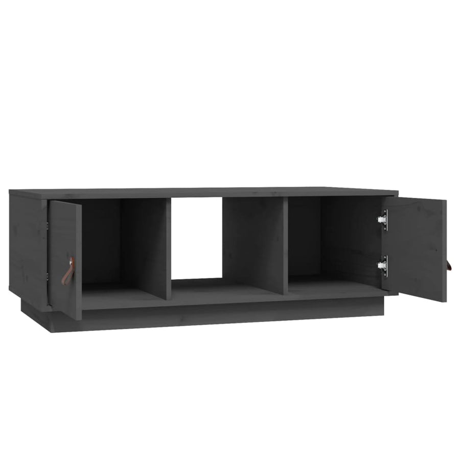 Salontafel 100X50X35 Cm Massief Grenenhout Grijs