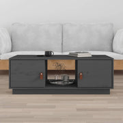 Coffee table 100x50x35 cm solid pine wood grey