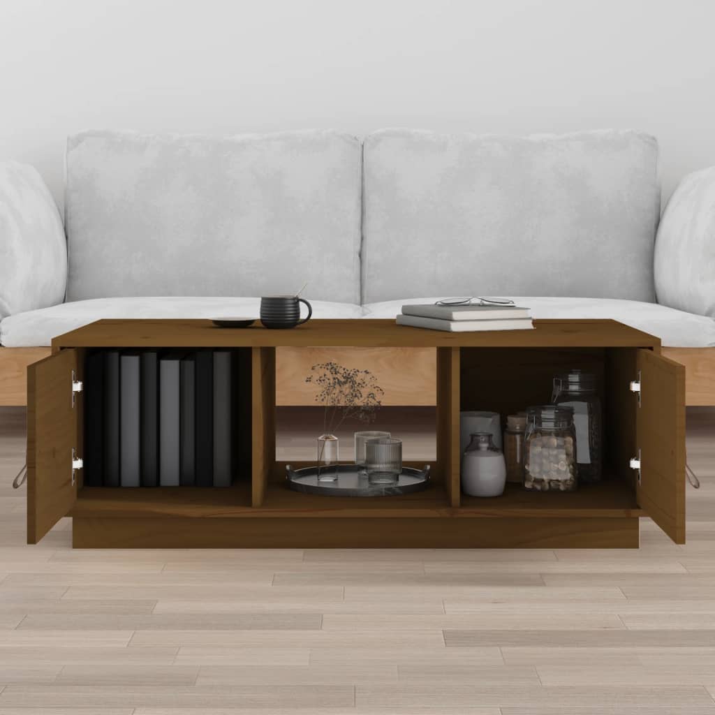 Salontafel 00X50X35 Cm Massief Grenenhout Honingbruin