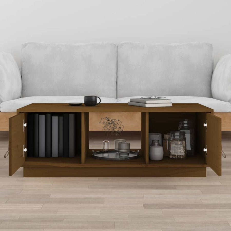 Salontafel 00X50X35 Cm Massief Grenenhout Honingbruin