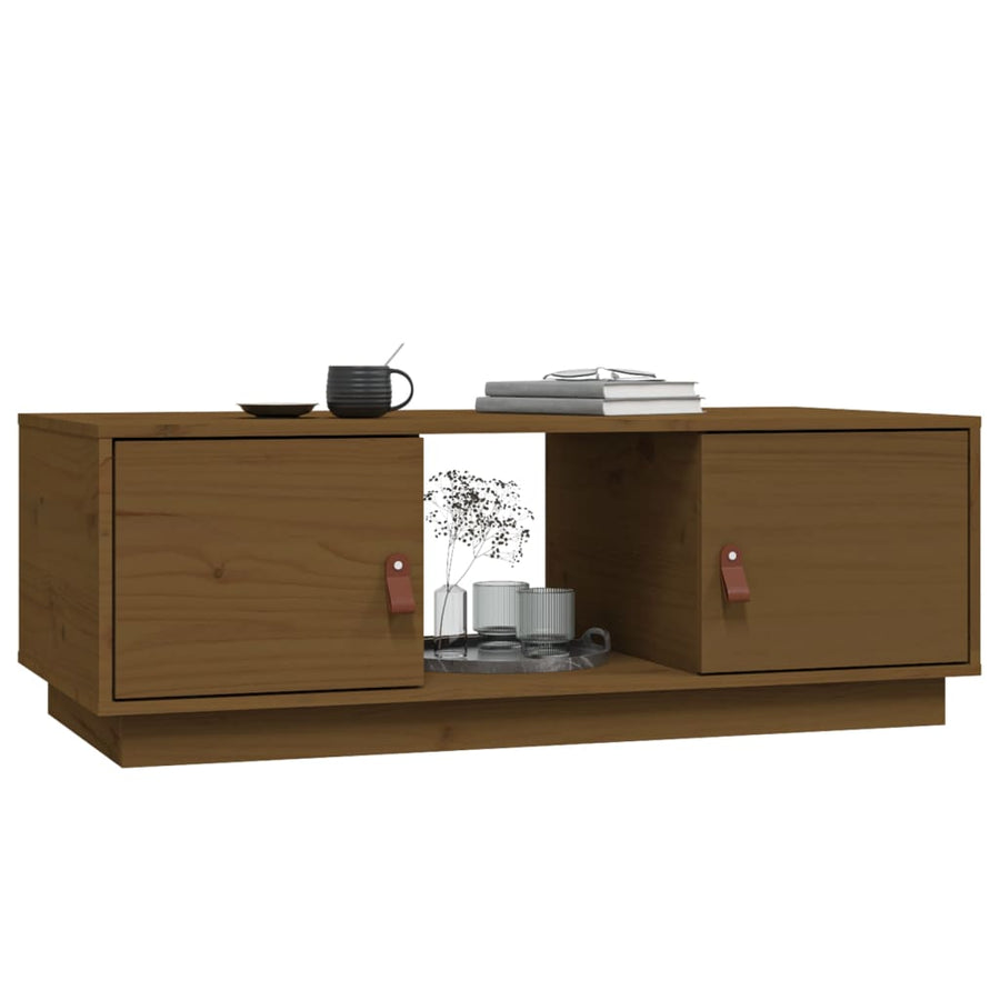 Salontafel 00X50X35 Cm Massief Grenenhout Honingbruin