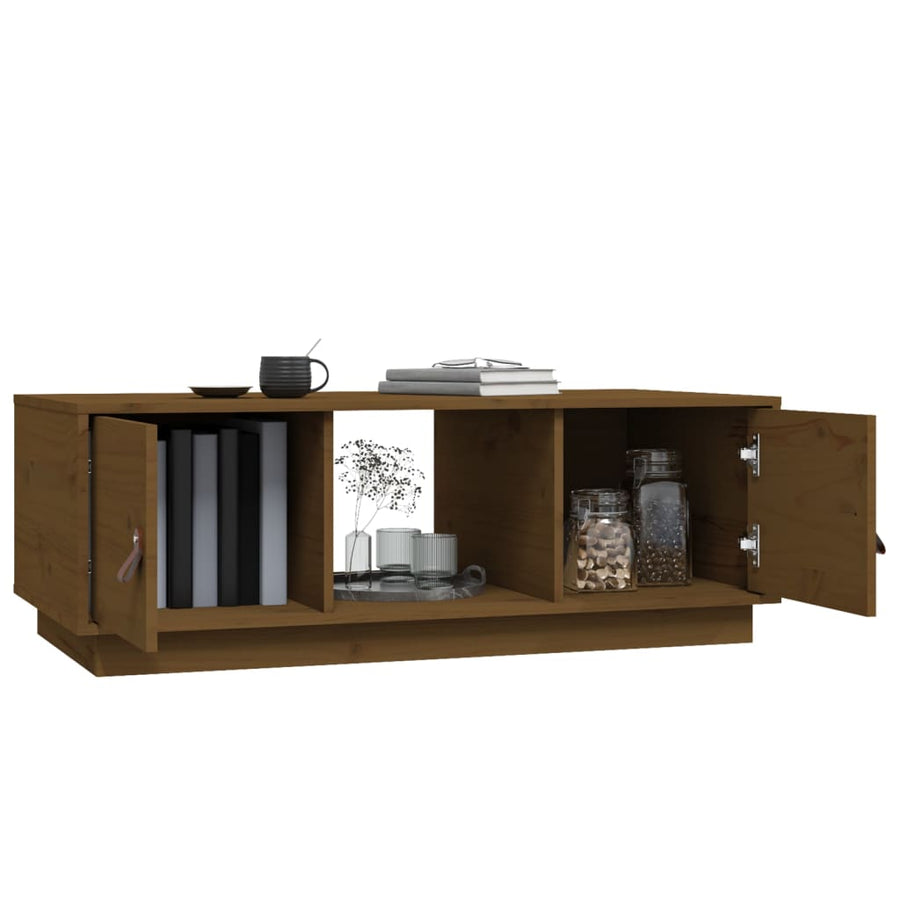 Salontafel 00X50X35 Cm Massief Grenenhout Honingbruin