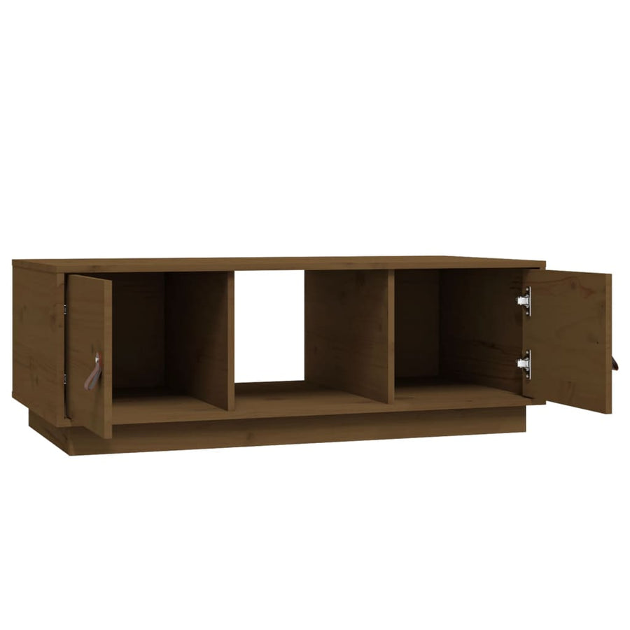 Salontafel 00X50X35 Cm Massief Grenenhout Honingbruin