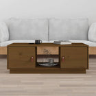 Coffee table 100x50x35 cm solid pine honey brown